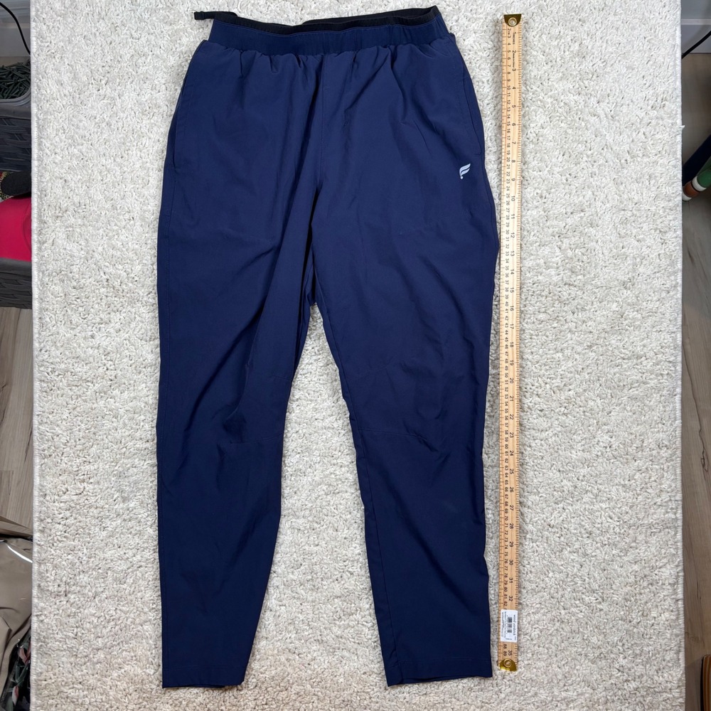 Fabletics Navy Blue Athletic‎ Jogger Pants Men's Size M Zip Pocket Drawstring